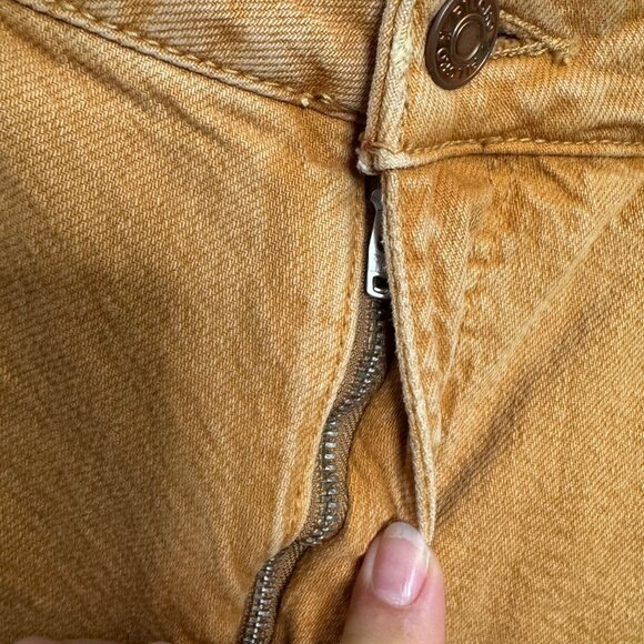 PILCRO ANTHROPOLOGIE high rise denim shorts in caramel size 26 - Picture 3 of 8